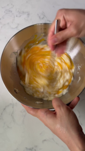 Banana Tofu Pancakes 2 - Whisk in eggs